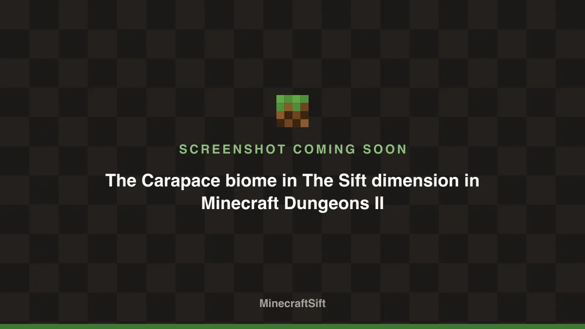 The Carapace biome in The Sift dimension in Minecraft Dungeons II